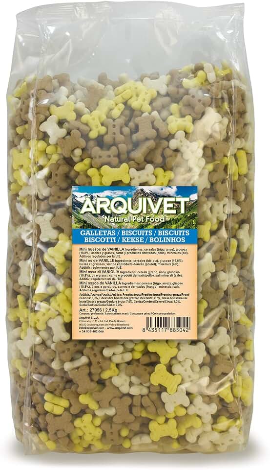 Arquivet Biscuits, galletas mini huesos de vainilla, 2,5 kg