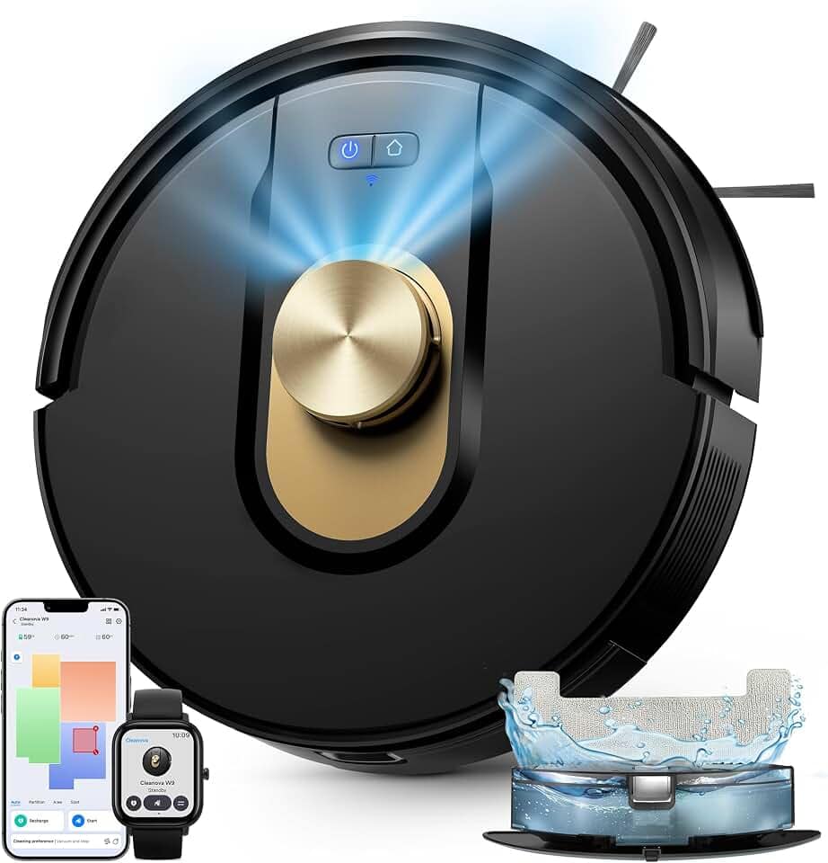 Vexilar W9 Robot Aspirador 8000Pa, 3 en 1, Navegación Láser