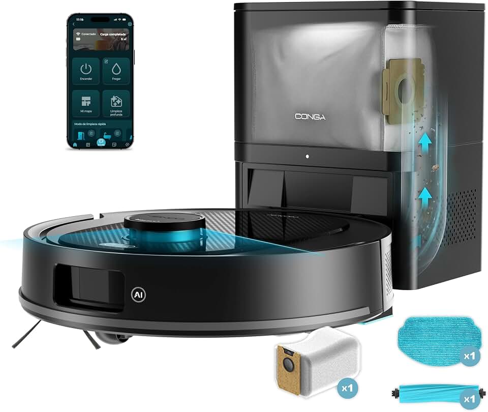 Cecotec Conga Y80 X-Treme, IA, Láser, 13000Pa