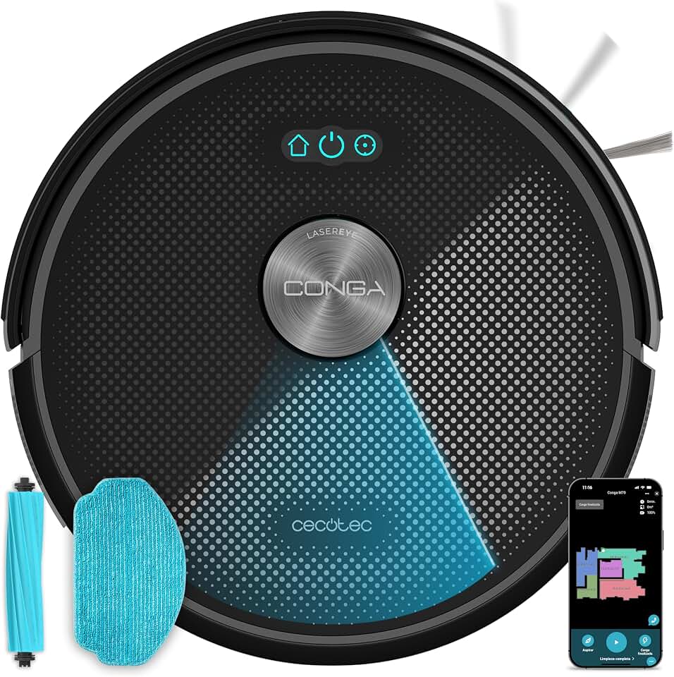 Cecotec Conga M70 Genesis, Láser, 20000Pa, App 3.0